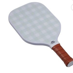 Set of 4 Sakar Adults Pickleball Paddle Mint Gingham/Blue Stripe Double Sided